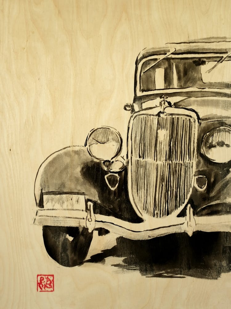 Car on Wood