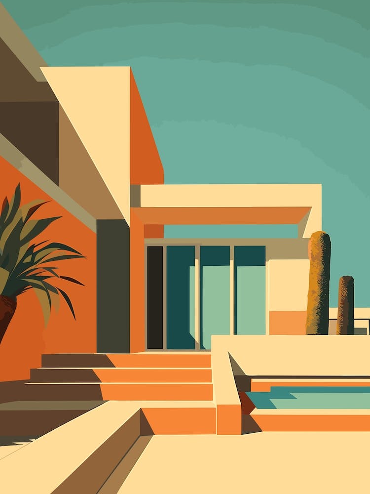 Newport Beach California Abstract Orange Hues 1