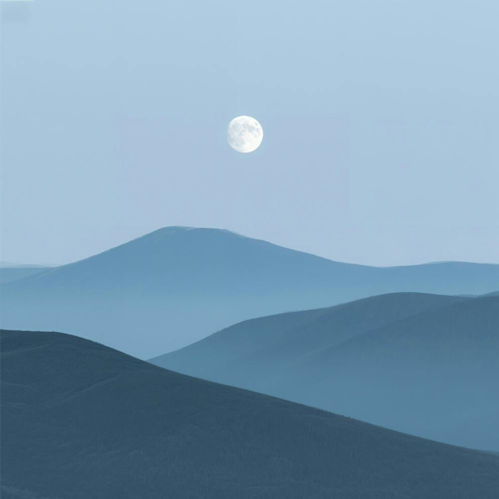 Moon Over Mountains 1