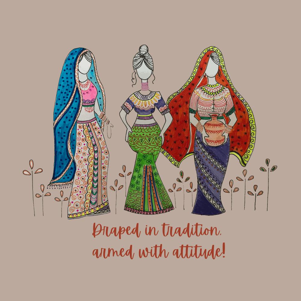 Traditional women titled Draped in tradition, armed with attitude by DollyJ