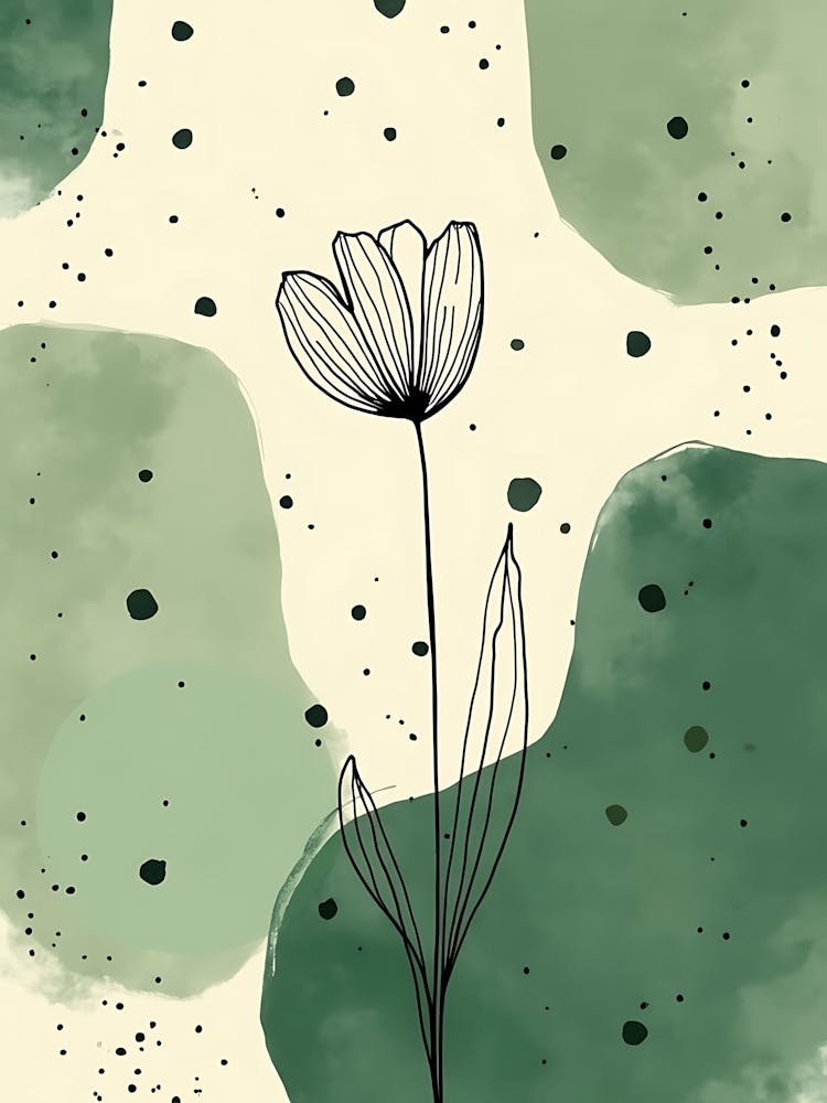 Sage Green Meadow Whispers
