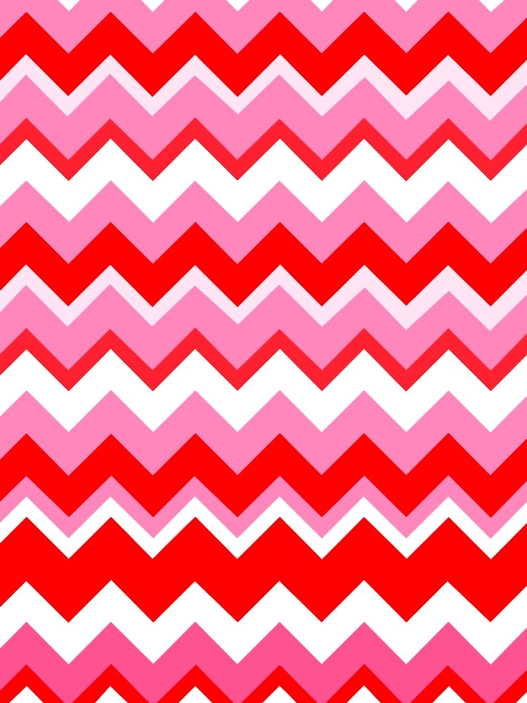 Red and Pink Chevron
