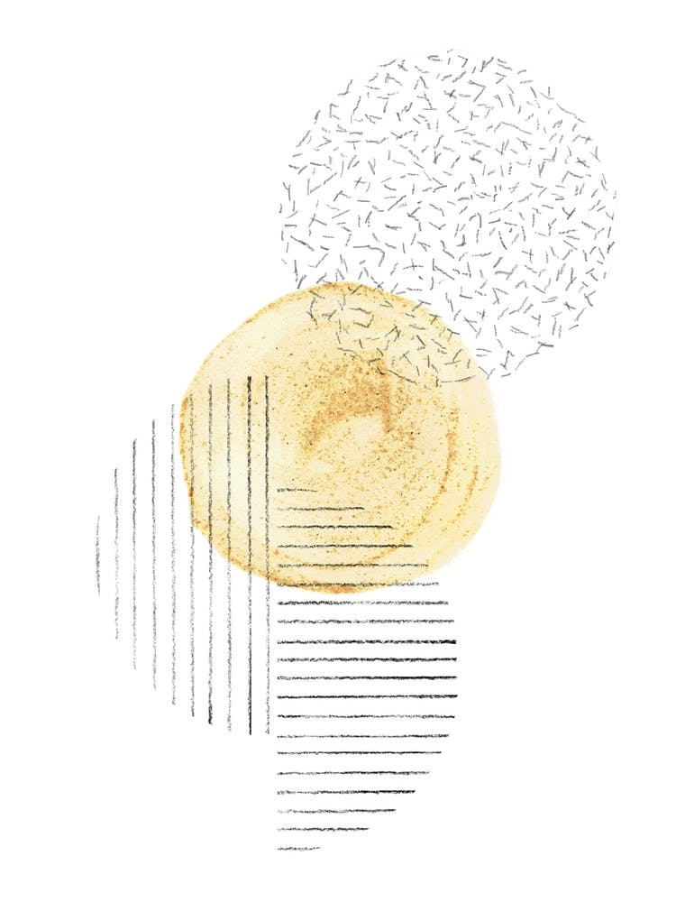 Abstract yellow and grey circles