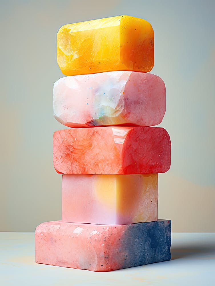 Stacked Soaps, Stones Art