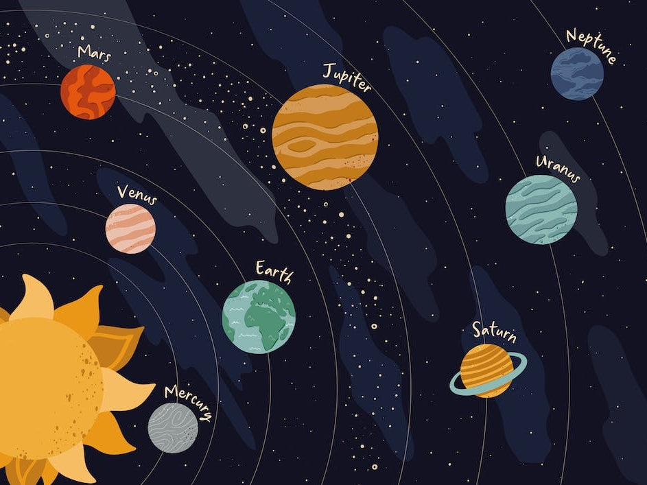 Kids Space Solar System Landscape