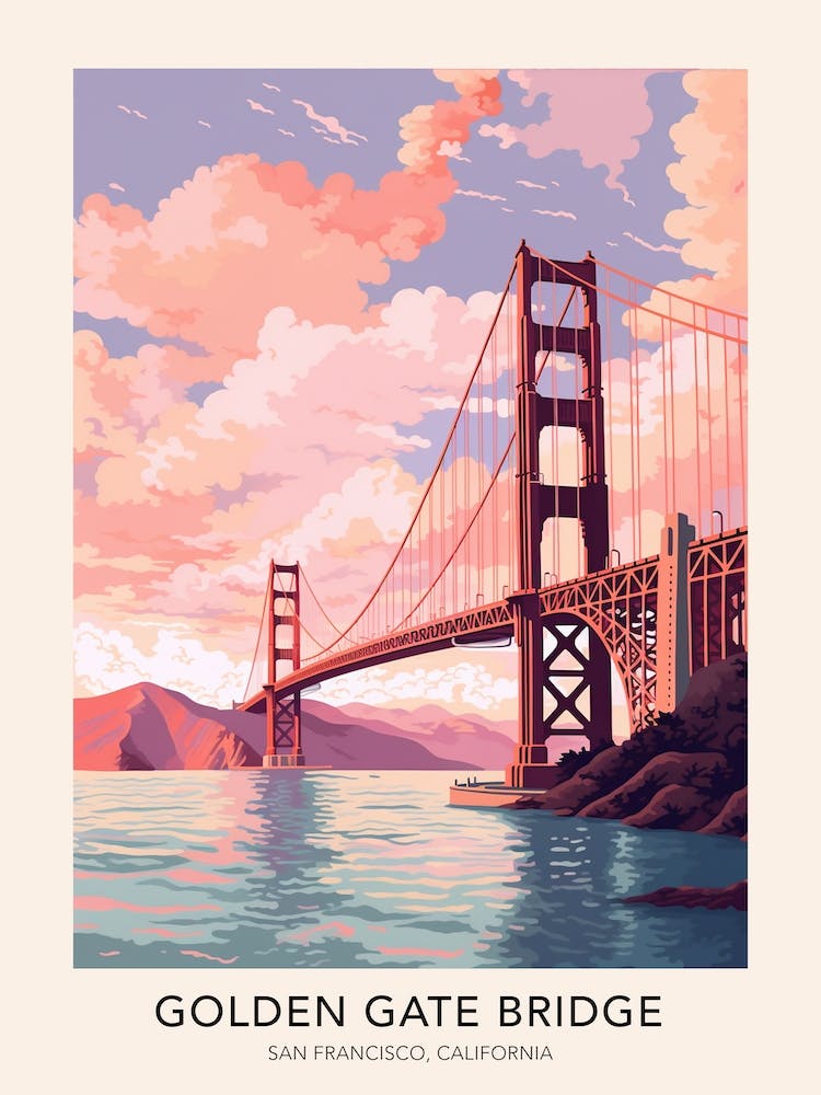 Golden Gate Bridge San Francisco Travel Poster