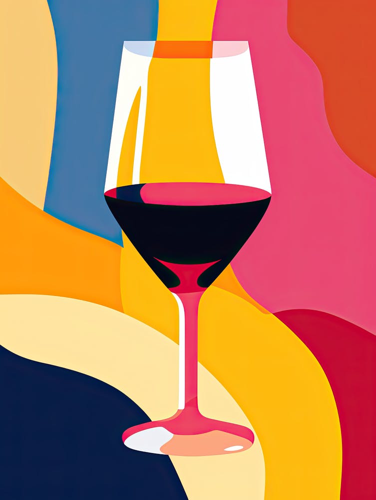 Glass Of Wine 4, Inspired by Matisse 1