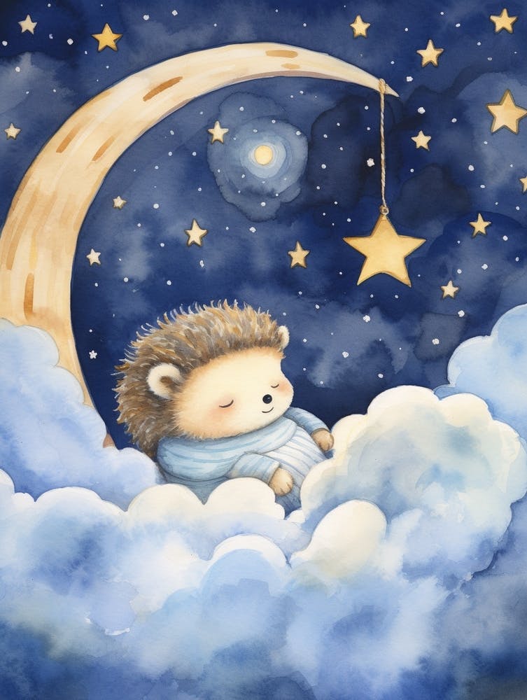 Baby Hedgehog 2 Sleeping In The Clouds