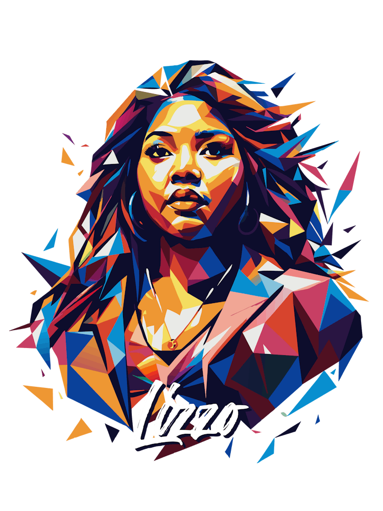 Lizzo 01 Portrait Music Icon Style WPAP Pop Art