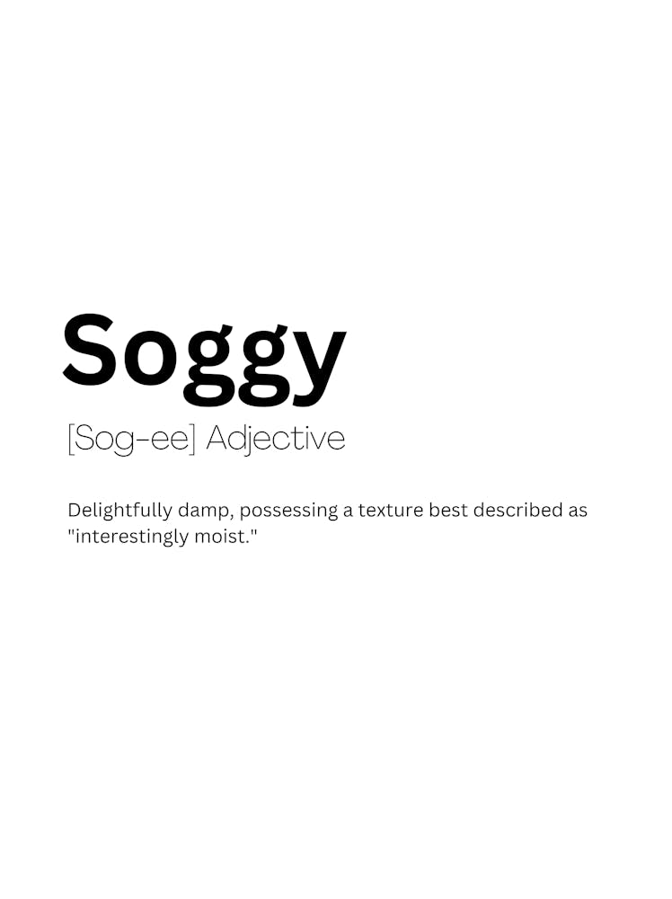 Soggy Definition Meaning 1