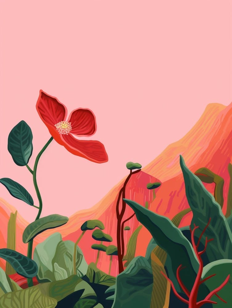Boho Wildflower Painting Prairie Trillium 3