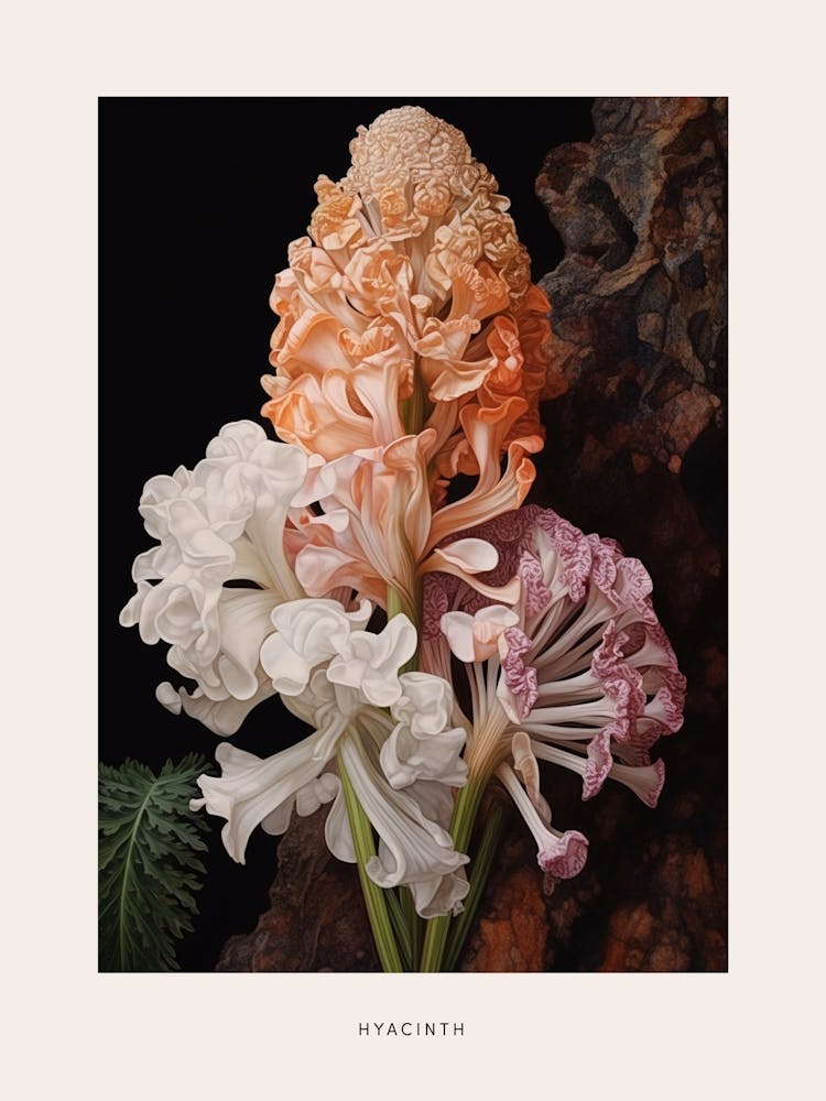 Flower Illustration Hyacinth 3 Poster