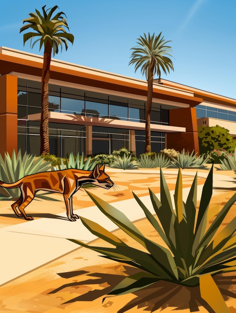 Dog In Front Of A Building