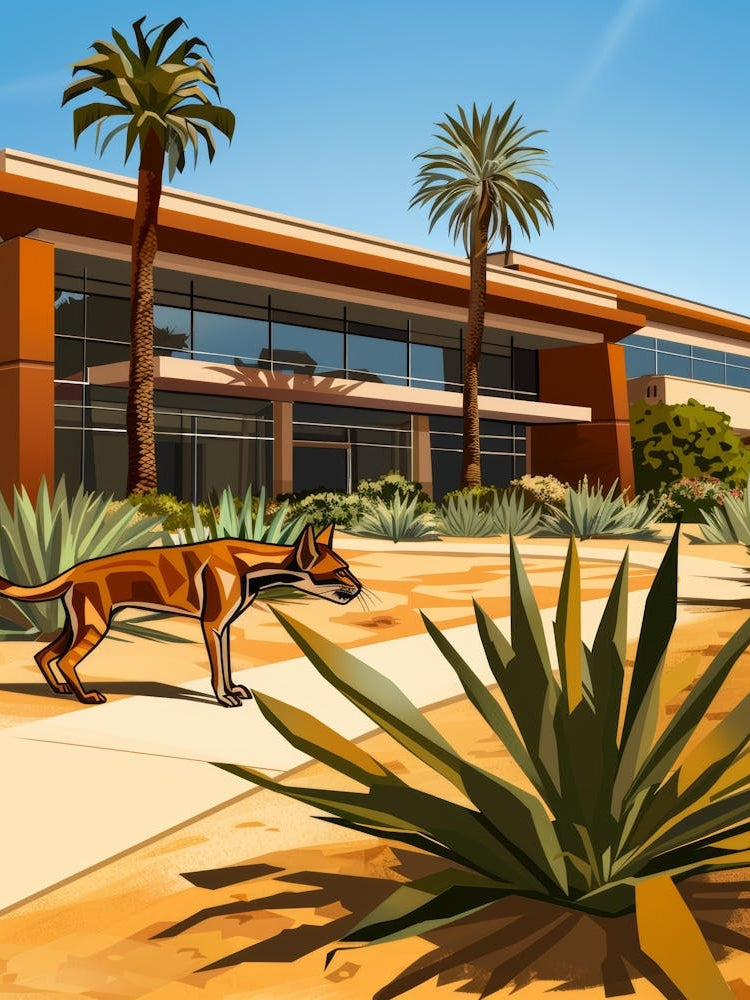 Dog In Front Of A Building