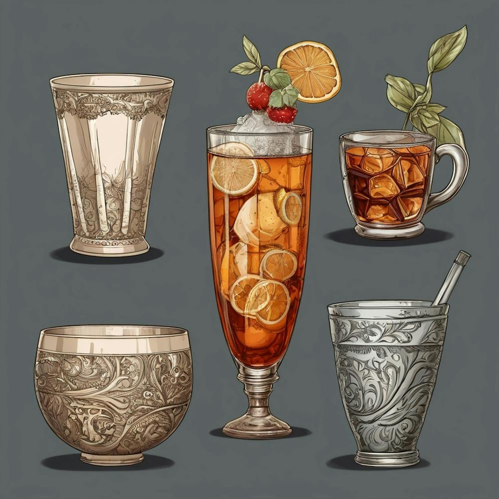 Default Drinks In Different Tableware Aesthetic 0
