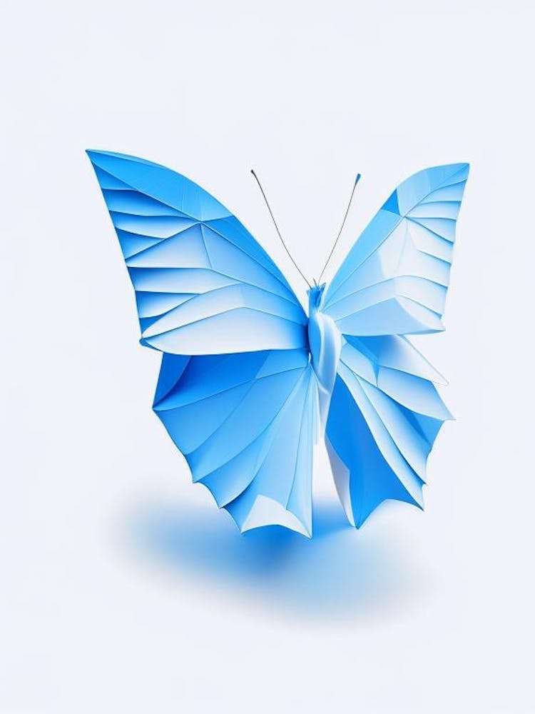 Common Blue Butterfly Origami Style 1