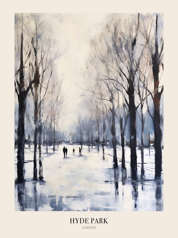 Winter City Park Poster Hyde Park London 2