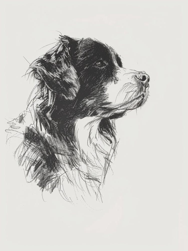 Bernese Mountain Dog Charcoal Line 2