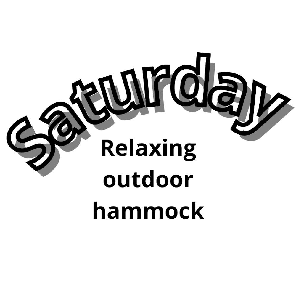 Saturday Relaxing Outdoor Hammock