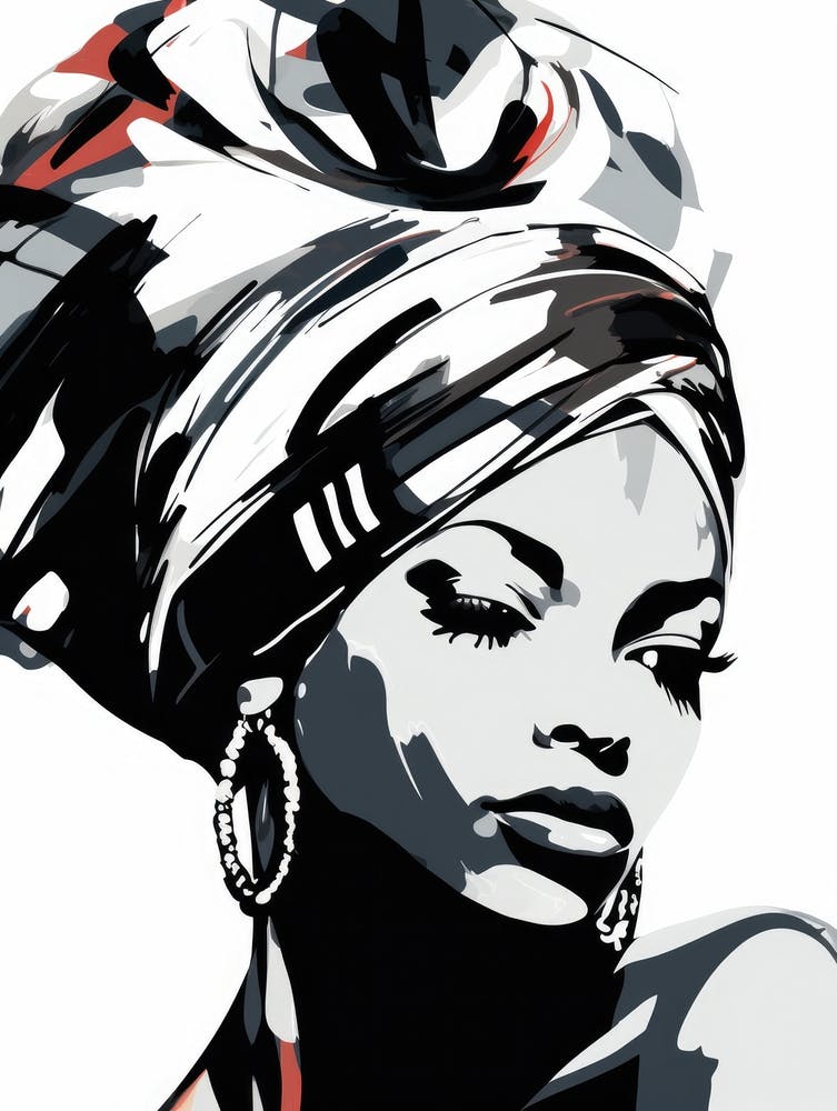 African Woman In A Turban 7