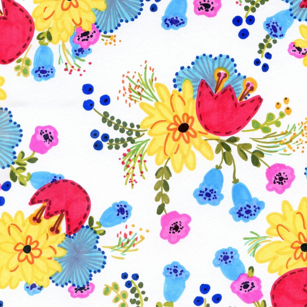 Flowers On A White Background