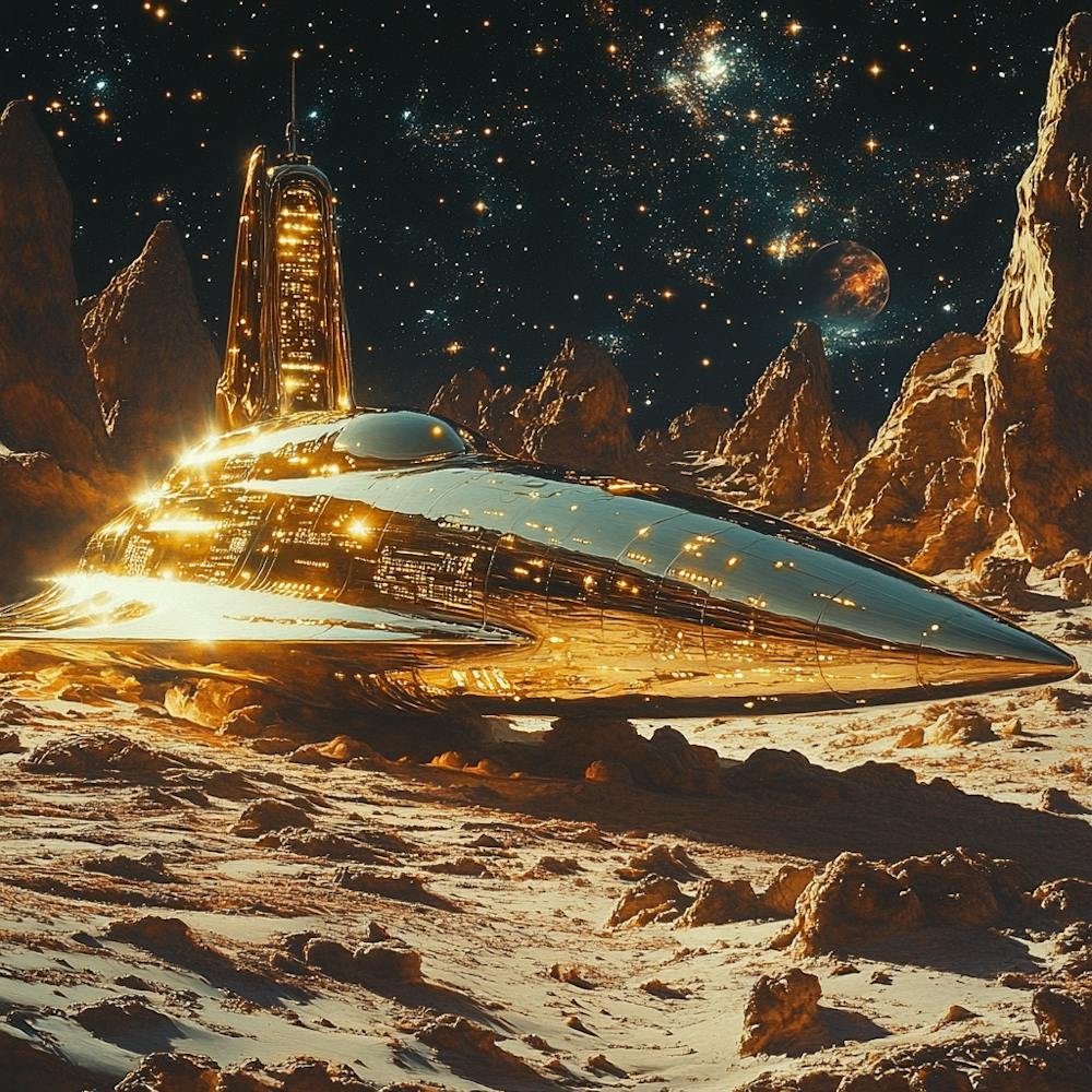 Spaceship On The Moon