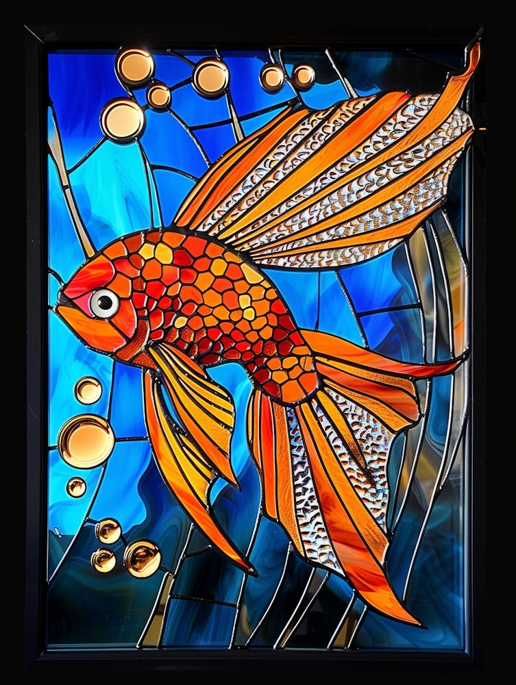 Goldfish Stained Glass