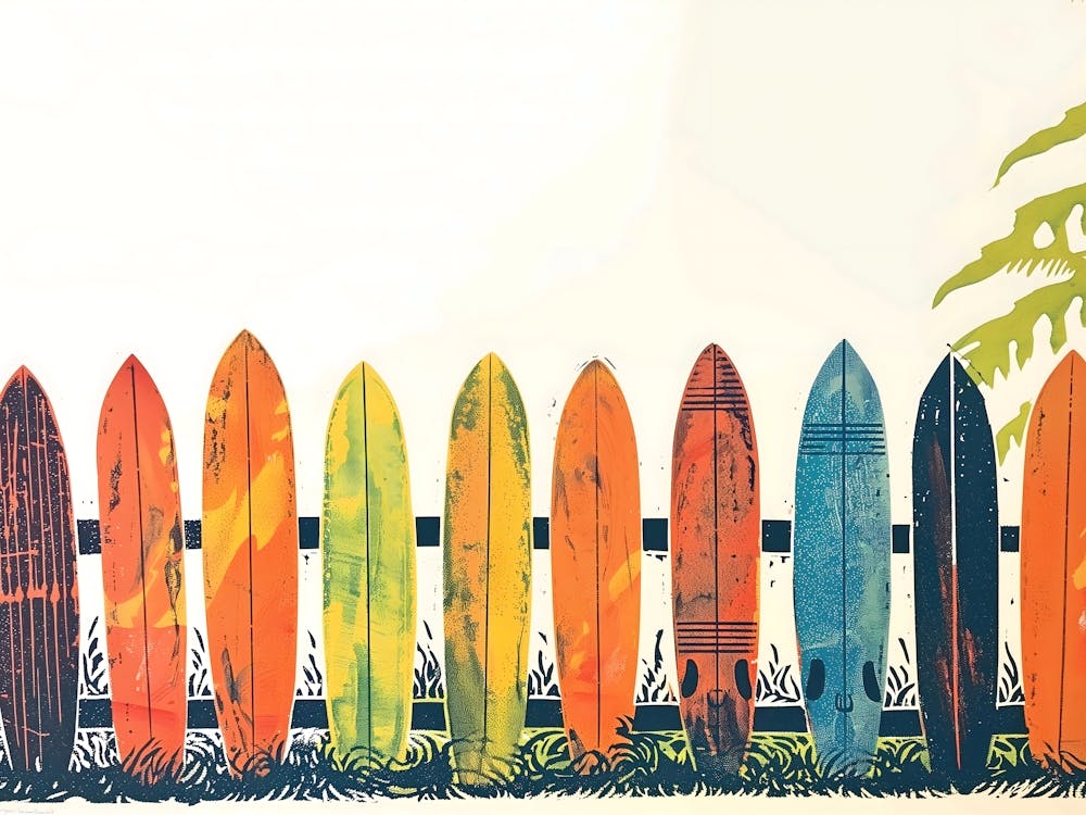 Surfboards On Fence