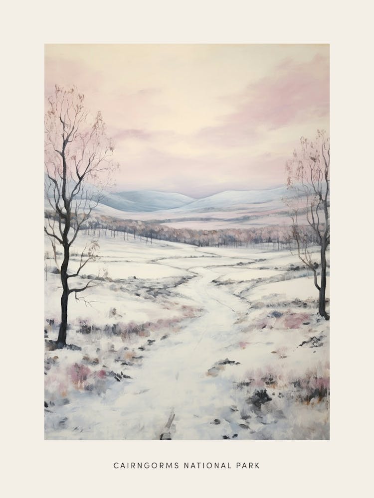 Dreamy Winter National Park Poster  Cairngorms National Park Scotland 4