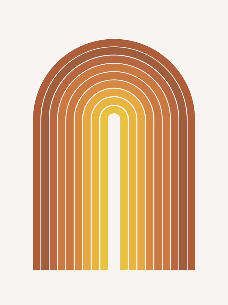 Yellow Boho, Californian, minimal, modern, mid century arch design