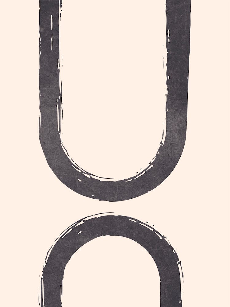 Abstract Brush Stroke 5 In Charcoal