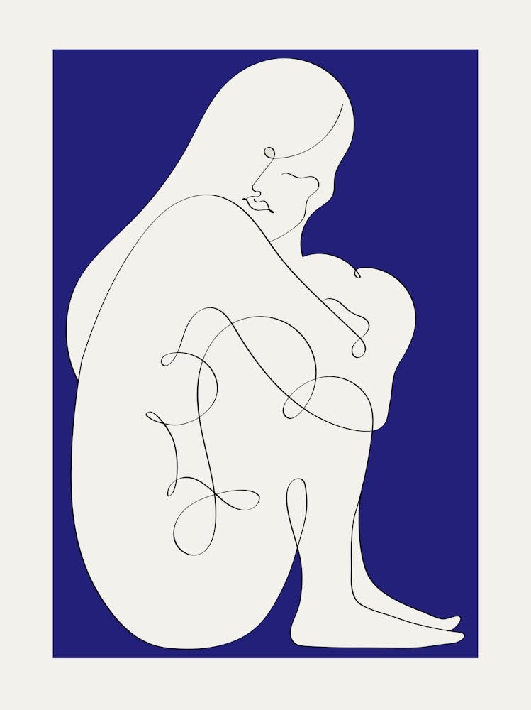 Figurative Drawing Blue_2483542