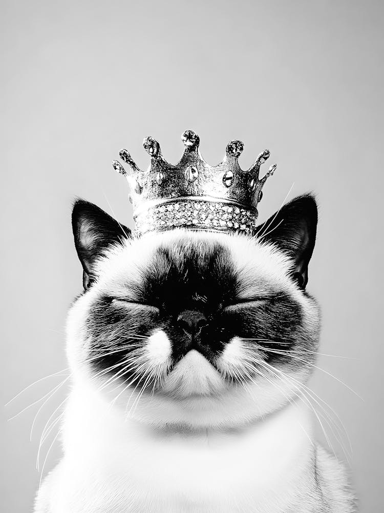 moody  Cat With Crown 1