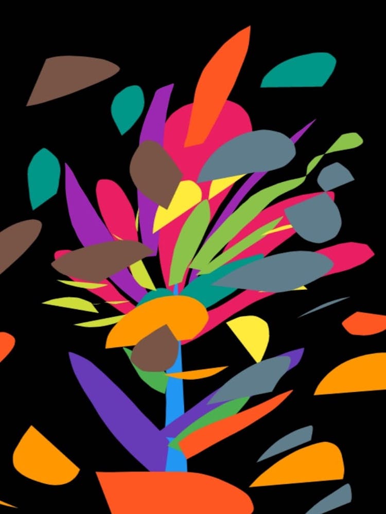 Abstract Colorful Flower