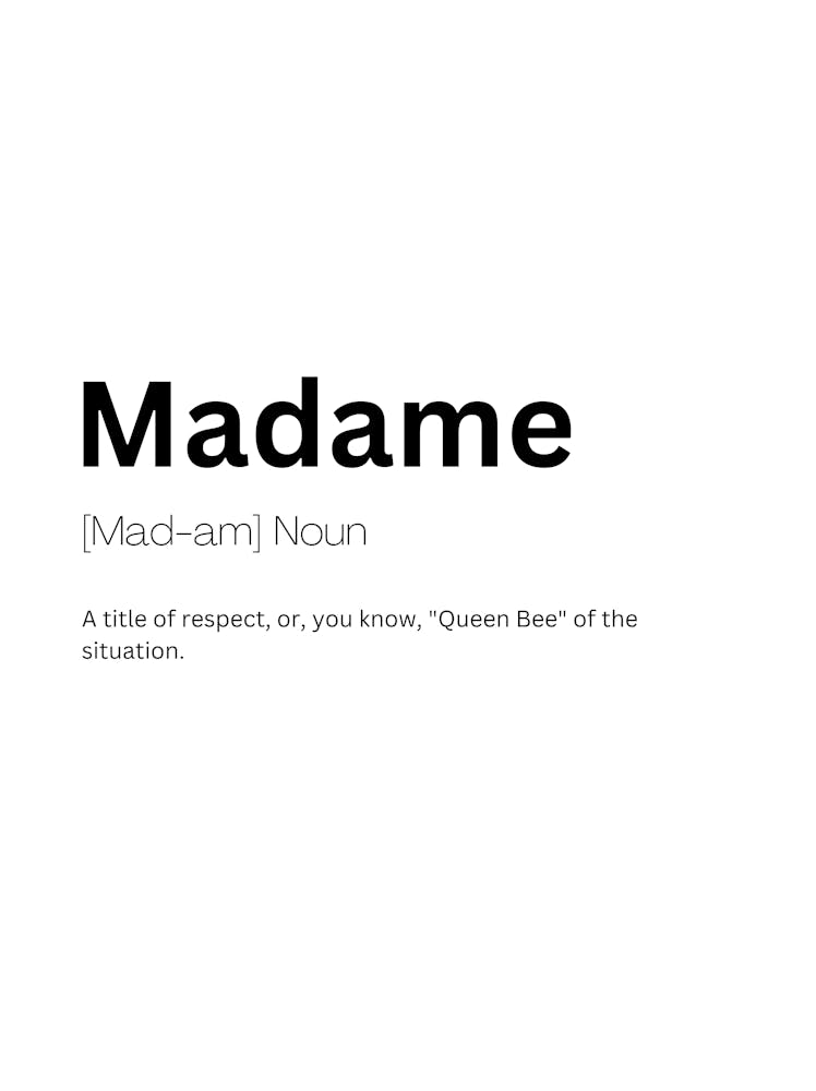 Madame Definition Meaning