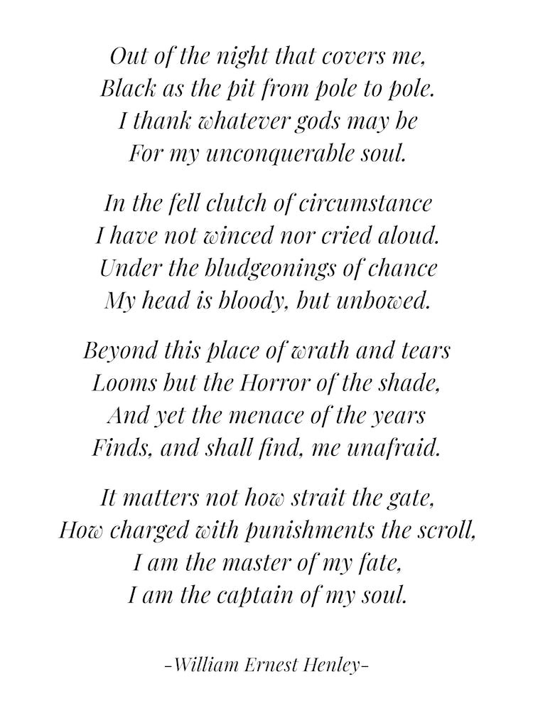 Invictus Poem