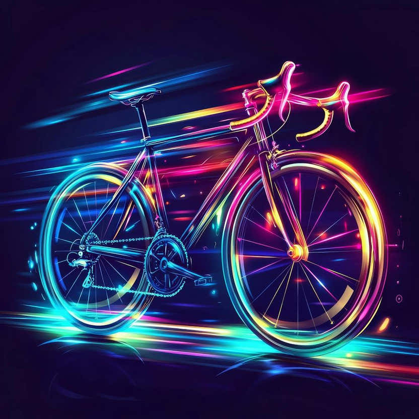 Neon-Fahrradkunst Art Print by Domanin_photo – Fy!