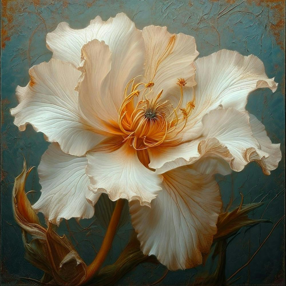 Flower Motif Vintage Art Silverpoint Artpastel Theme Sf Intricate Artwork Masterpiece Ominous 666272163 (3)