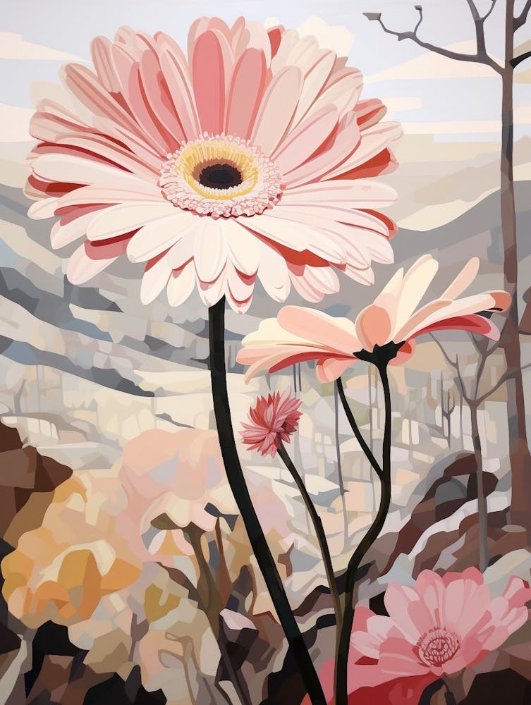 Gerbera Daisy 2 Flower Painting