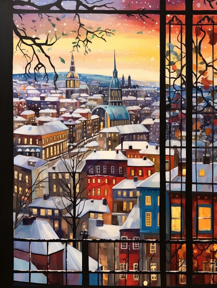 Winter Cityscape Stockholm Sweden 3