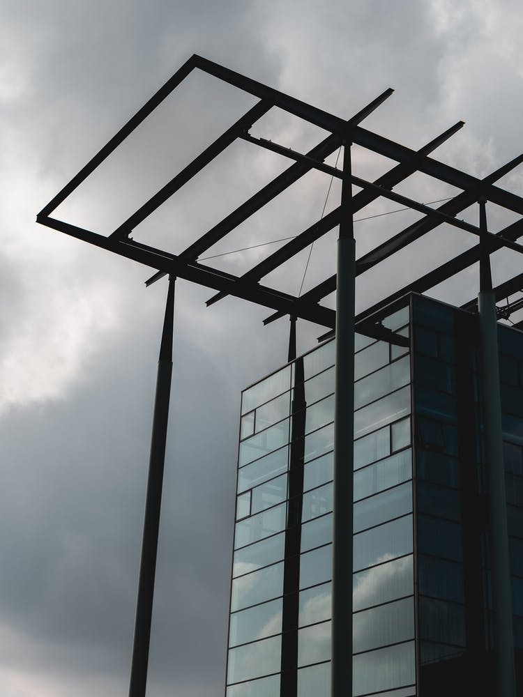 Office Building Against A Cloudy Sky