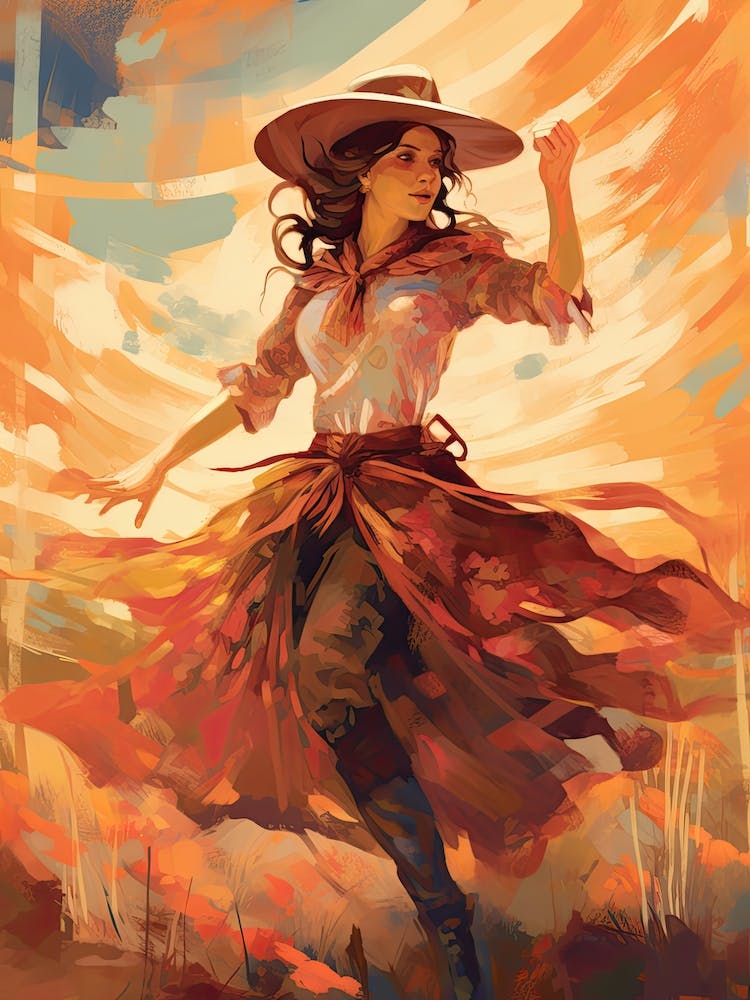 Cowgirl Impressionism Style 3