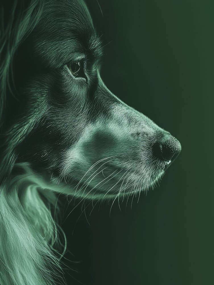 Border Collie.Generated AI. Wall