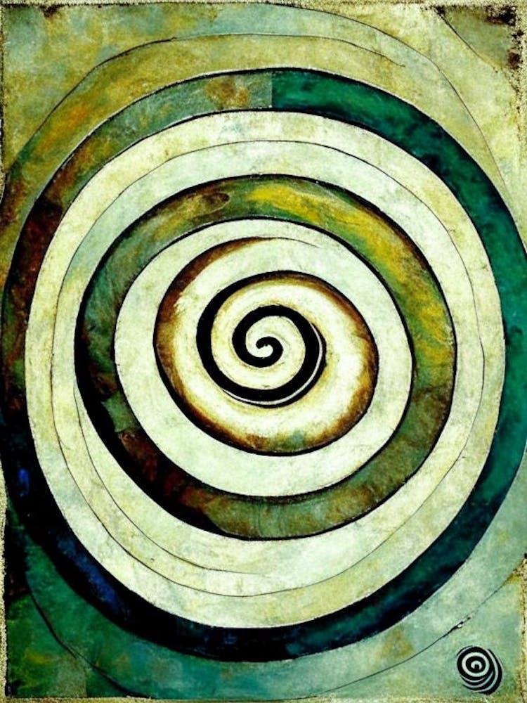 Celtic Spiral Symbol 1, Abstract Painting