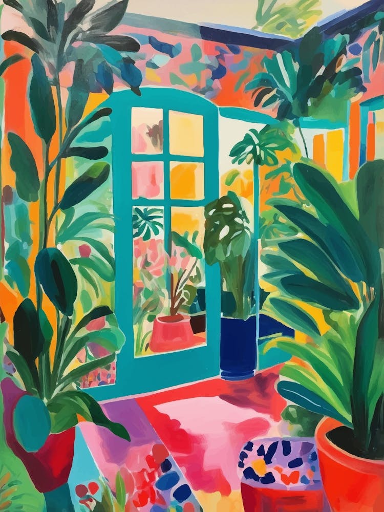 Garden Room with tropical plants