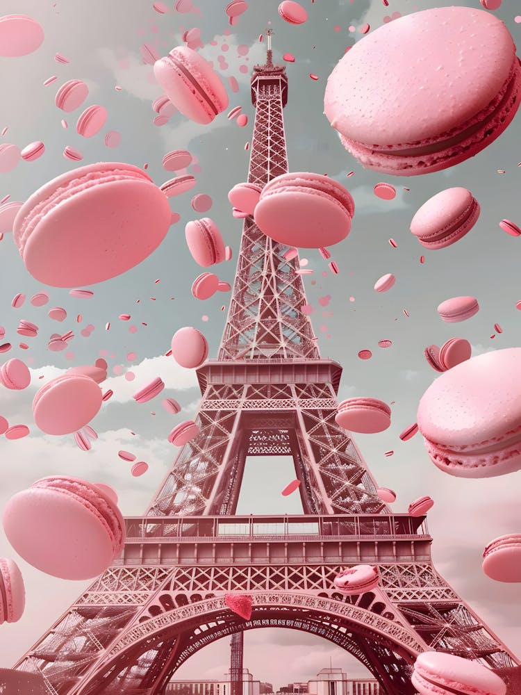 Pink Macarons In Paris 1