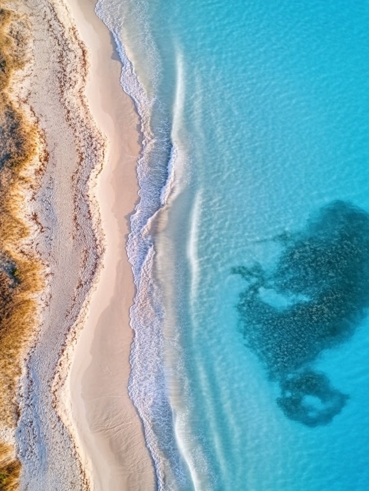 Vue Aérienne D'une Plage