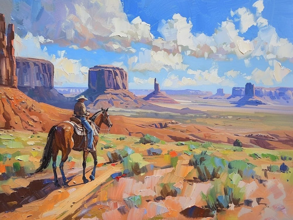Cowboy In Monument Valley Arizona 4