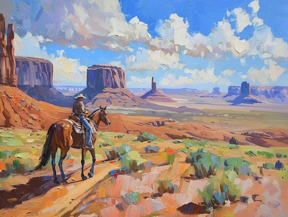 Cowboy In Monument Valley Arizona 4
