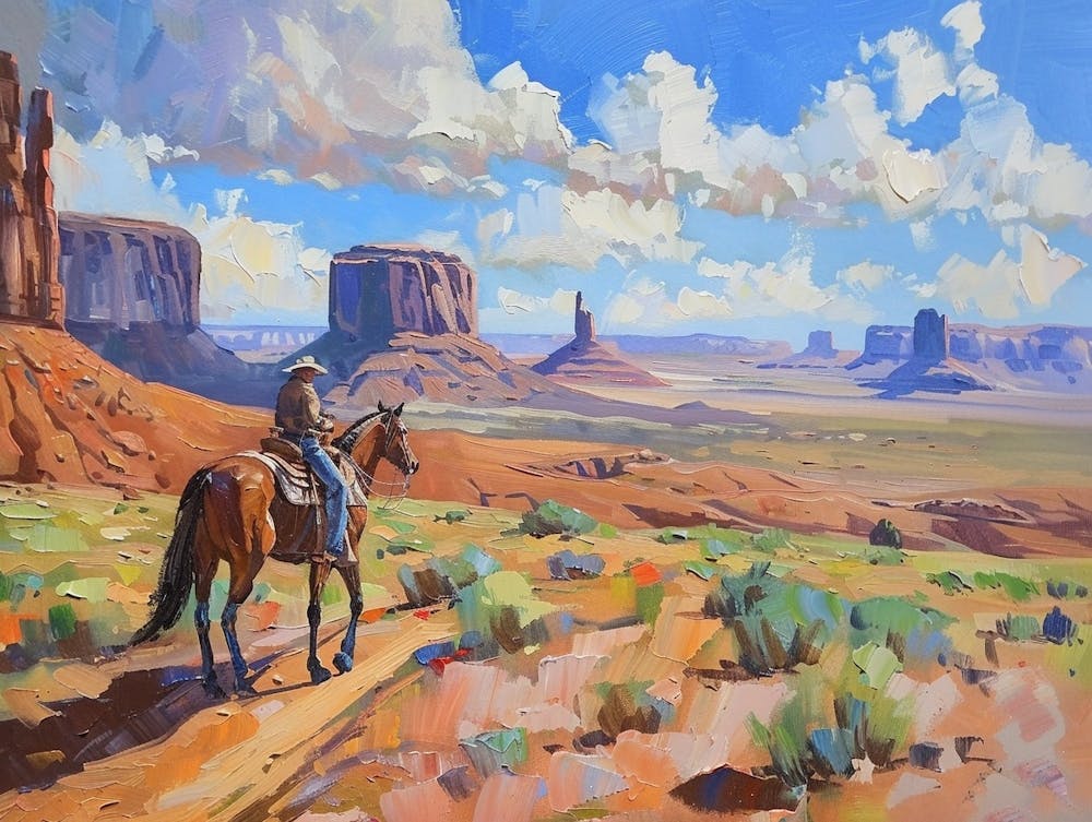 Cowboy In Monument Valley Arizona 4